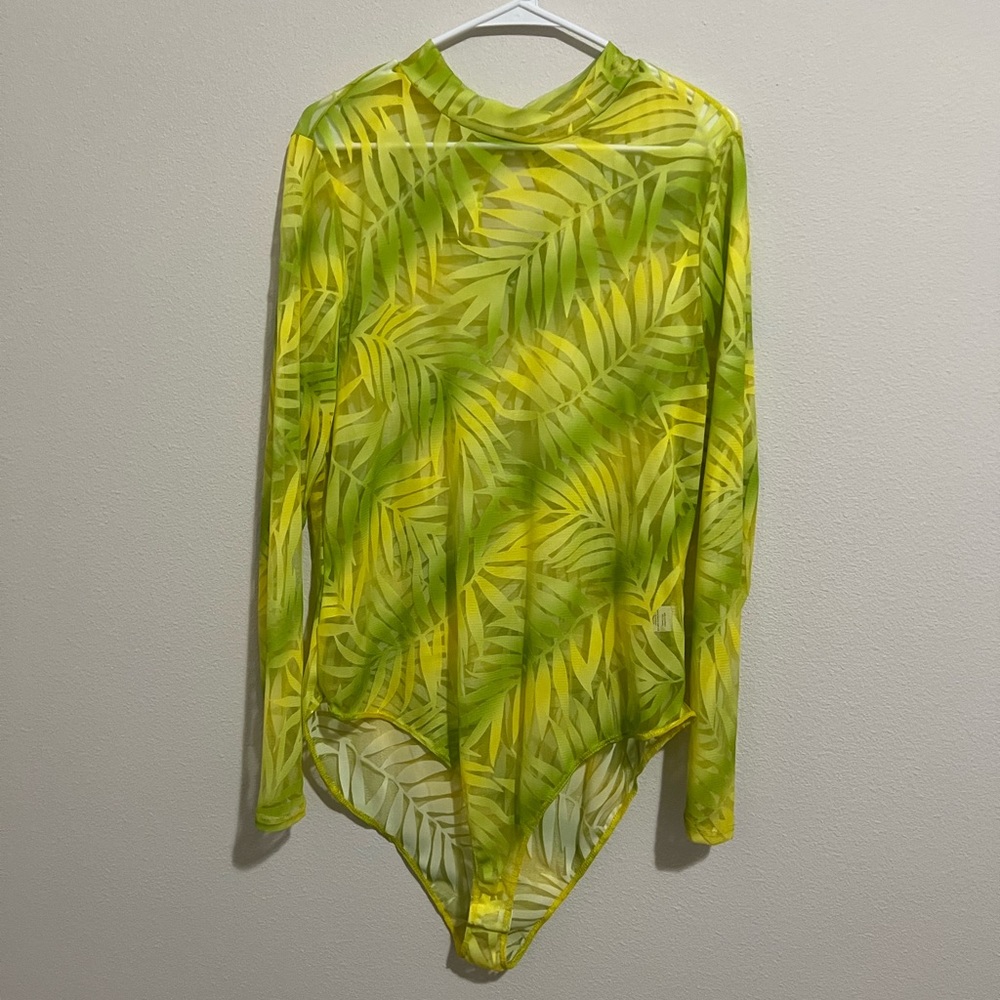 Mesh 3X long sleeve body suit